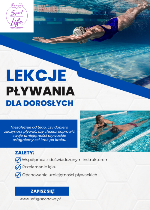 White and Blue Modern Swimming Lessons Flyer